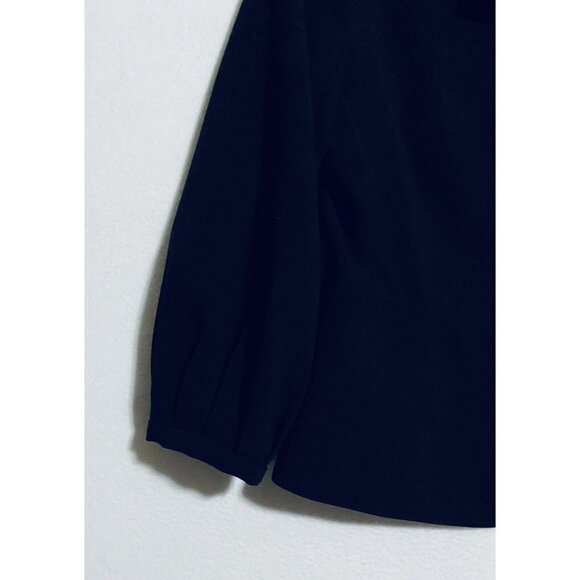 Cabi Womens 4 Abbott Cropped Jacket Ponte Knit Metal Buttons Black 3027 - Picture 6 of 10